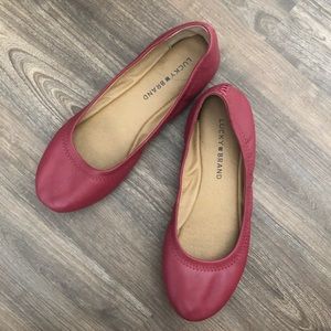 Lucky Brand Emmie Red Ballet Flats